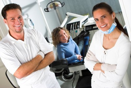 Image of employees at a dental office