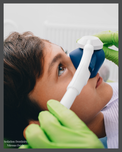 a patient being sedated with nitrous oxide gas